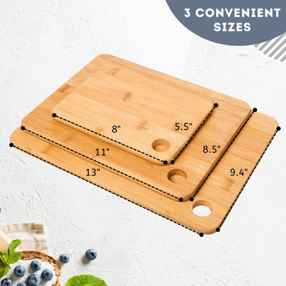 3-Piece Bamboo Cutting Boards